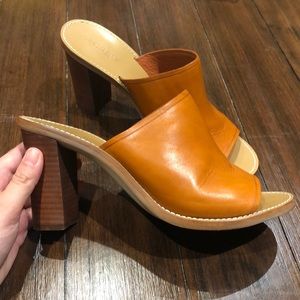 J Crew Leather Heeled Sandal